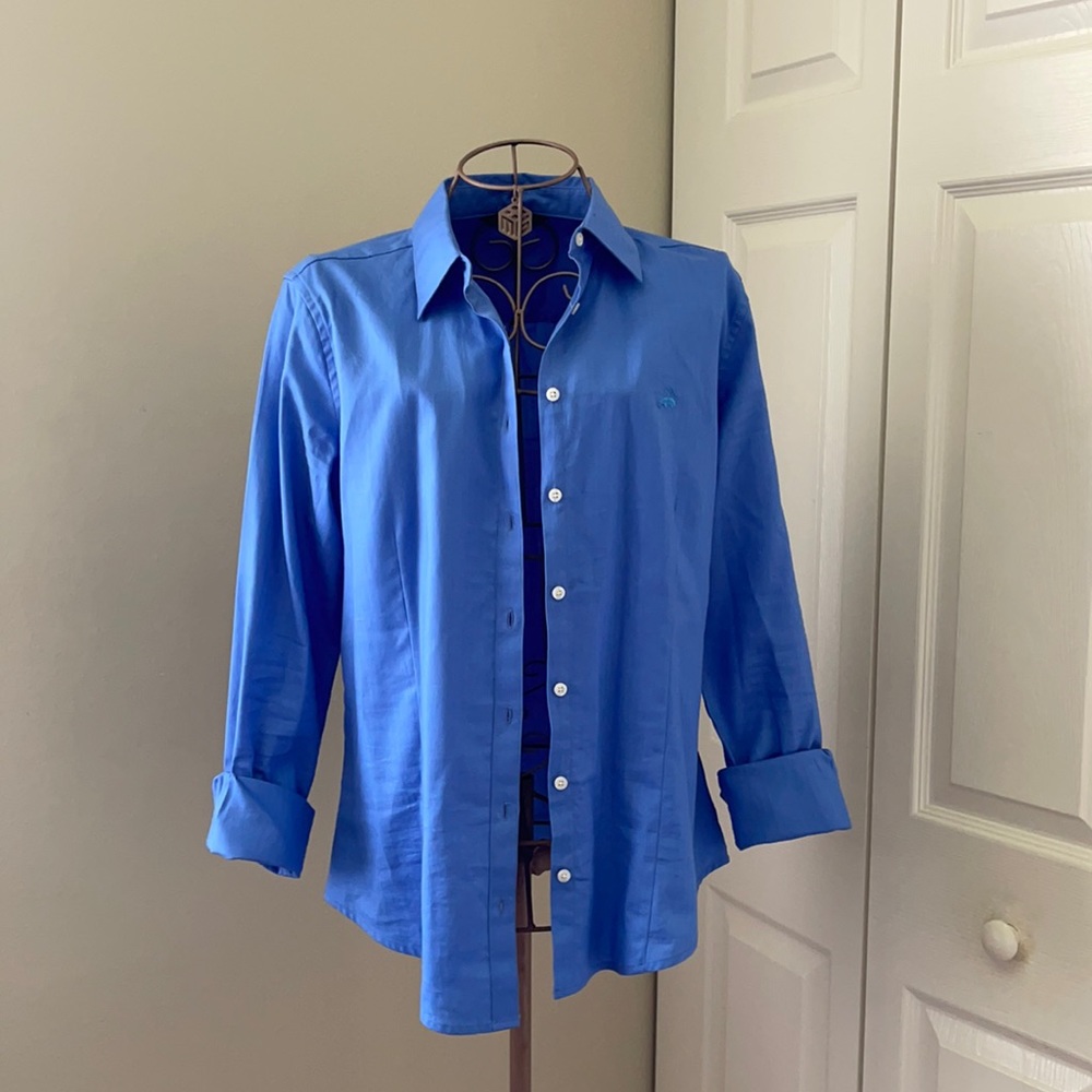 Brooks Brother’s blue women’s button down shirt